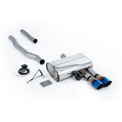 Milltek GPF-back exhaust valved for Mini Cooper S 2.0 Turbo (F56) (GPF) 2019-2020 - Burnt titanium tips