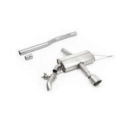 Milltek GPF-back exhaust (louder) for Mini JCW 2.0T B48 (F66) (GPF) 2024+ - Brushed titanium tips