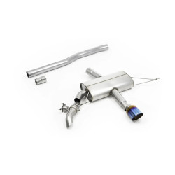 Milltek GPF-back exhaust (louder) for Mini JCW 2.0T B48 (F66) (GPF) 2024+ - Burnt/blue titanium tips
