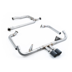 Milltek Full system with cat replacement pipe for Porsche Boxster 718 GTS 2.5T (non-GPF) 2016-2022 - Carbon tips