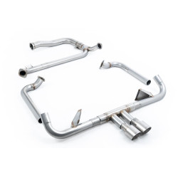 Milltek Full system with cat replacement pipe for Porsche Boxster 718 GTS 2.5T (non-GPF) 2016-2022 - Dual titanium tips