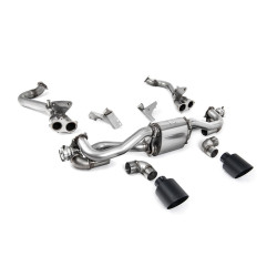 Milltek GPF bypass pipe for Porsche Cayman 718 GT4 4.0 (GPF, Post) 2020+ - Cerakote black tips