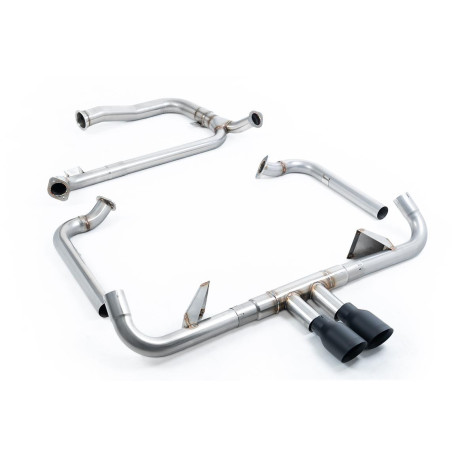 Izpušni sistemi Milltek Milltek Full system with cat replacement pipe for Porsche Cayman 718 GTS 2.5T (non-GPF) 2016-2020 - Dual Cerakote black tips | race-shop.si