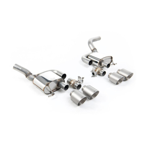 Izpušni sistemi Milltek Milltek Rear silencers valved for Porsche Macan 2.9 V6 GTS & Turbo (non-GPF) 2021+ - Brushed titanium tips | race-shop.si