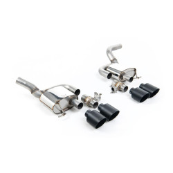 Milltek Rear silencers valved for Porsche Macan 2.9 V6 GTS & Turbo (non-GPF) 2021+ - Cerakote black tips