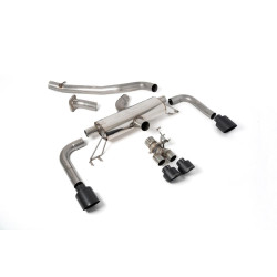 Milltek Secondary cat-back (louder) valved for Toyota Corolla GR Corolla Turbo (non-GPF) 2023+ - Cerakote black tips