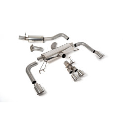Milltek Secondary cat-back resonated valved for Toyota Corolla GR Corolla Turbo (non-GPF) 2023+ - Polished tips