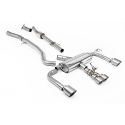 Milltek Primary cat-back exhaust (loudest) valved for Toyota Corolla GR Corolla Turbo (non-GPF) 2023+ - Brushed titanium tips