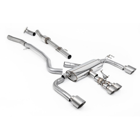 Izpušni sistemi Milltek Milltek Primary cat-back exhaust (loudest) valved for Toyota Corolla GR Corolla Turbo (non-GPF) 2023+ - Brushed titanium tips | race-shop.si