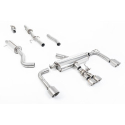 Milltek Primary cat-back exhaust resonated valved for Toyota Corolla GR Corolla Turbo (non-GPF) 2023+ - Brushed titanium tips