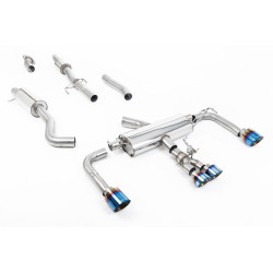 Milltek Primary cat-back exhaust resonated valved for Toyota Corolla GR Corolla Turbo (non-GPF) 2023+ - Burnt/blue titanium tips