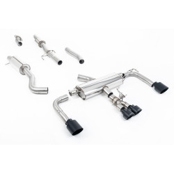 Milltek Primary cat-back exhaust resonated valved for Toyota Corolla GR Corolla Turbo (non-GPF) 2023+ - Cerakote black tips