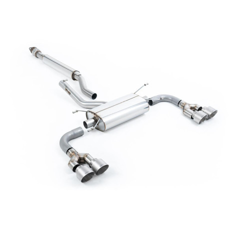 Izpušni sistemi Milltek Milltek Secondary cat-back exhaust (quieter) for Toyota GR86 2.4 Litre (non-GPF) 2022+ - Quad brushed titanium tips | race-shop.si