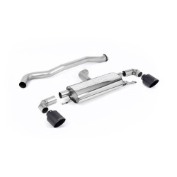 Milltek GPF-back exhaust (louder) for Toyota Yaris Gen 1 2020-2024 - Cerakote black tips