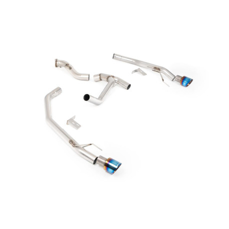 Izpušni sistemi Milltek Milltek Axle-back exhaust for Volkswagen Amarok 3.0 V6 240PS Turbo Diesel (non-GPF) 2024+ - Burnt/blue titanium tips | race-shop.si