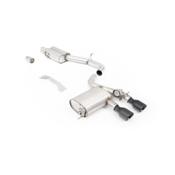 Milltek V2 Cat-back exhaust valved for Volkswagen Golf MK5 R32 3.2 V6 (non-GPF) 2005-2009 - Cerakote black tips