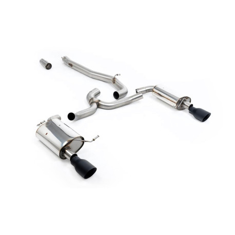Izpušni sistemi Milltek Milltek Cat-back exhaust (louder) for Volkswagen Golf Mk7 1.8TSI Alltrack 4Motion (non-GPF) 2016-2021 - Dual Cerakote black tips | race-shop.si