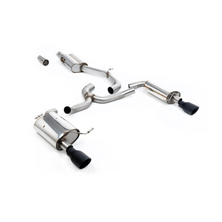 Izpušni sistemi Milltek Milltek Cat-back exhaust (quieter) for Volkswagen Golf Mk7 1.8TSI Alltrack 4Motion (non-GPF) 2016-2021 - Dual Cerakote tips | race-shop.si