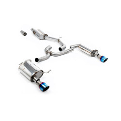 Milltek Cat-back exhaust (quieter) for Volkswagen Golf Mk7 1.8TSI Alltrack 4Motion (non-GPF) 2016-2021 - Burnt titanium tips
