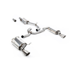 Milltek Cat-back exhaust (quieter) for Volkswagen Golf Mk7 1.8TSI Alltrack 4Motion (non-GPF) 2016-2021 - Dual titanium tips