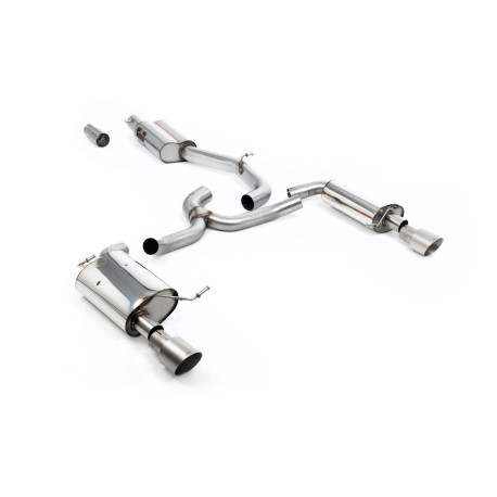 Izpušni sistemi Milltek Milltek Cat-back exhaust (quieter) for Volkswagen Golf Mk7 1.8TSI Alltrack 4Motion (non-GPF) 2016-2021 - Dual titanium tips | race-shop.si