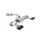 Izpušni sistemi Milltek Milltek Cat-back exhaust resonated valved for Volkswagen Golf Mk7.5 R 2.0 TSI 300PS (GPF) 2019-2022 - Carbon tips | race-shop.si