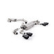 Milltek Cat-back exhaust resonated valved for Volkswagen Golf Mk7.5 R 2.0 TSI 300PS (GPF) 2019-2022 - Quad Cerakote black tips