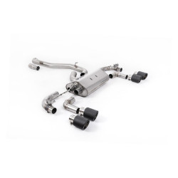 Milltek Cat-back exhaust (louder) valved for Volkswagen Golf Mk7.5 R 310PS (non-GPF) 2017-2021 - Carbon tips