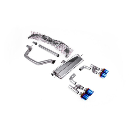 Izpušni sistemi Milltek Milltek GPF-back exhaust burnt/blue titanium tips for Volkswagen Golf Mk8 GTi (GPF) 2020-2024 | race-shop.si