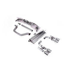 Milltek GPF-back exhaust polished tips for Volkswagen Golf Mk8 GTi (GPF) 2020-2024