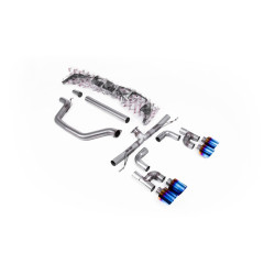 Milltek Cat-back exhaust (loudest) burnt/blue titanium tips for Volkswagen Golf Mk8 GTi (non-GPF, 245ps) 2021-2024