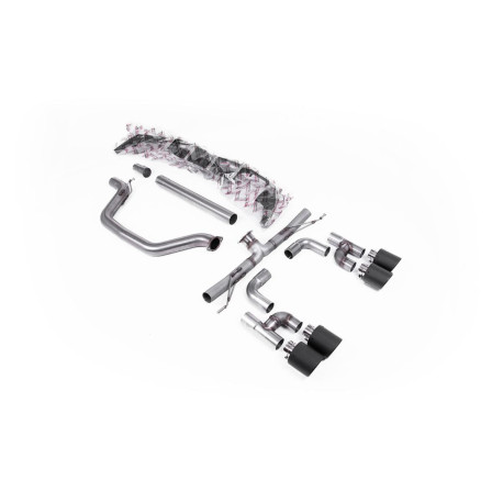 Izpušni sistemi Milltek Milltek Cat-back exhaust (loudest) carbon tips for Volkswagen Golf Mk8 GTi (non-GPF, 245ps) 2021-2024 | race-shop.si