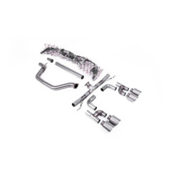 Milltek Cat-back exhaust (loudest) titanium tips for Volkswagen Golf Mk8 GTi (non-GPF) 2021-2024