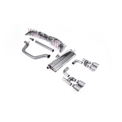 Milltek Cat-back exhaust titanium tips for Volkswagen Golf Mk8 GTi (non-GPF) 2021-2024