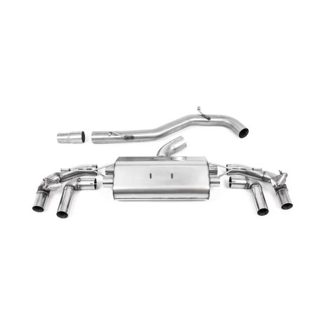 Izpušni sistemi Milltek Milltek GPF-back exhaust (louder) for Volkswagen Golf Mk8 R 2.0 TSI 320PS (GPF) 2021-2024 - Carbon tips | race-shop.si