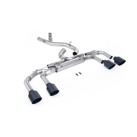 Izpušni sistemi Milltek Milltek GPF-back exhaust (loudest) non-valved for Volkswagen Golf Mk8 R 2.0 TSI 320PS (GPF) 2021-2024 - Cerakote black tips | race-shop.si