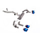 Milltek GPF-back exhaust (loudest) for Volkswagen Golf Mk8 R 2.0 TSI 320PS (GPF) 2021-2024 - Burnt/blue titanium tips