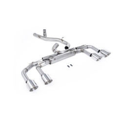 Milltek Cat-back exhaust (loudest) non-valved for Volkswagen Golf Mk8 R 320PS (non-GPF) 2022-2024 - Polished tips