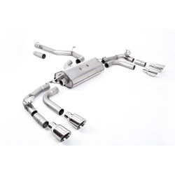 Milltek GPF-back exhaust (louder) for Volkswagen Tiguan R 320ps EA888.4 MQB EVO (GPF) 2021+ - Quad polished tips
