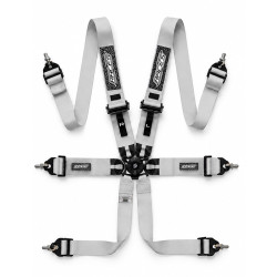 FIA 6-točkovni športni varnostni pasovi RACES EVO 3" (76mm), srebrna