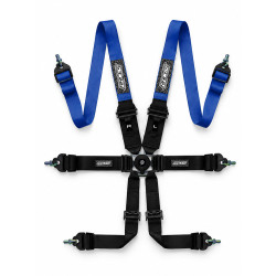 FIA 6-točkovni športni varnostni pasovi RACES EVO za HANS 2"/3" (50/76mm), modra/črna