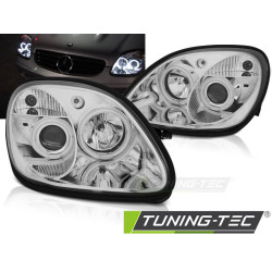 TUNING-TEC žarometi (Angel Eyes) za MERCEDES R170 SLK 04.96-04 (H1), krom