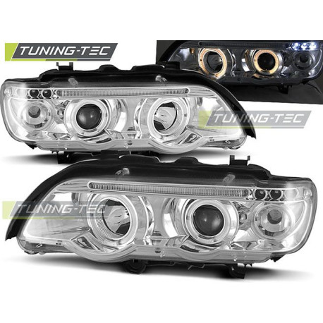Osvetlenie TUNING-TEC žarometi (Angel Eyes) za BMW X5 E53 09.99-10.03 (H1), krom | race-shop.si