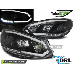 TUNING-TEC žarometi (Tube Light, DRL) za VW GOLF 6 10.08-12 (H7/H1), črna