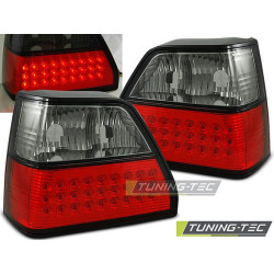 TUNING-TEC LED zadnje luči za VW GOLF 2 08.83-08.91, rdeče-dimna