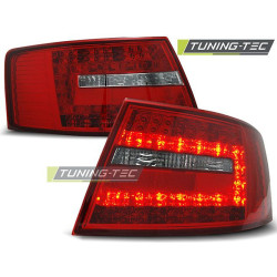 TUNING-TEC LED zadnje luči za AUDI A6 C6 SEDAN 04.04-08, rdeče-bela, V2