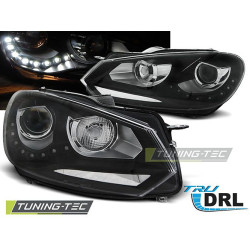 TUNING-TEC žarometi (True DRL) za VW GOLF 6 10.08-12 (H7), črna