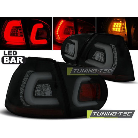 Osvetlenie TUNING-TEC LED zadnje luči (LED Bar) za VW GOLF 5 10.03-09 (HATCHBACK), črno-dimna | race-shop.si