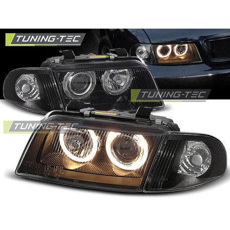 Osvetlenie TUNING-TEC žarometi (Angel Eyes) za AUDI A4 11.94-12.98 (H7), črna | race-shop.si