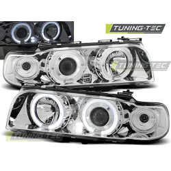 TUNING-TEC žarometi (Angel Eyes) za BMW E38 06.94 - 08.98 (H1), krom